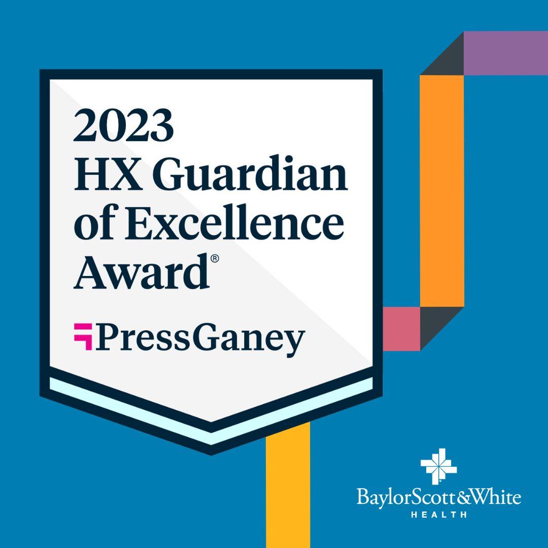 megmccook's tweet photo. Baylor Scott &amp; White was recognized with 15 awards from Press Ganey for exceptional patient experience, including being in the top 5 percent of healthcare organizations across the nation as a 2023 Press Ganey Guardian of Excellence Award® winner! https://t.co/uLkMZh3doN