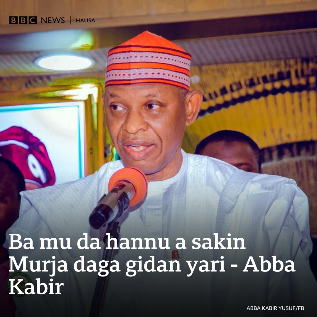 bbchausa's tweet photo. Mai magana da yawun Gwamna Abba Kabir Yusuf, Sanusi Bature Dawakin Tofa ya faɗa wa BBC cewa a yanzu haka gwamnan yana hutu saboda haka bai da masaniya a kan saki ko shari'ar ƴar TikTok Murja. https://t.co/iMXYFppoVj