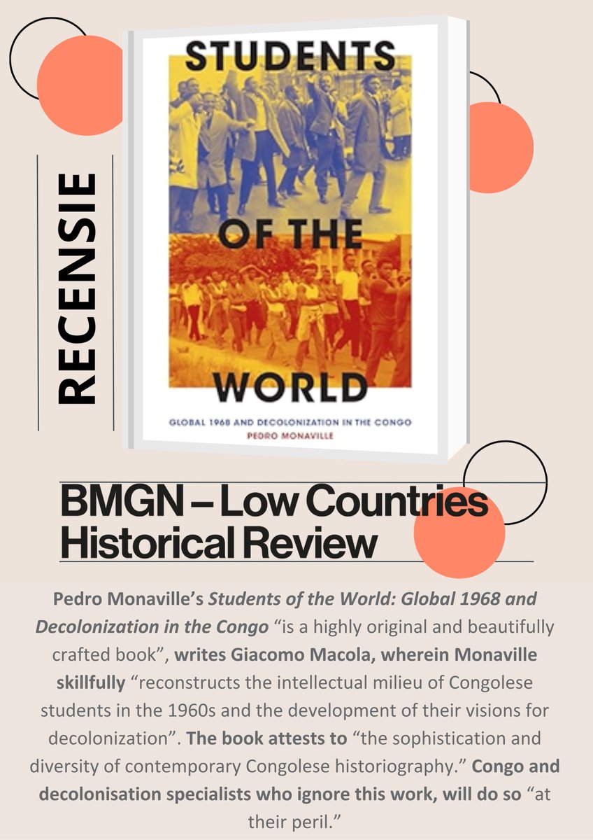 Giacomo Macola las 'Students of the World: Global 1968 and Decolonization in the Congo' door Pedro Monaville 👇 Lees de volledige recensie via: bmgn-lchr.nl/article/view/1…