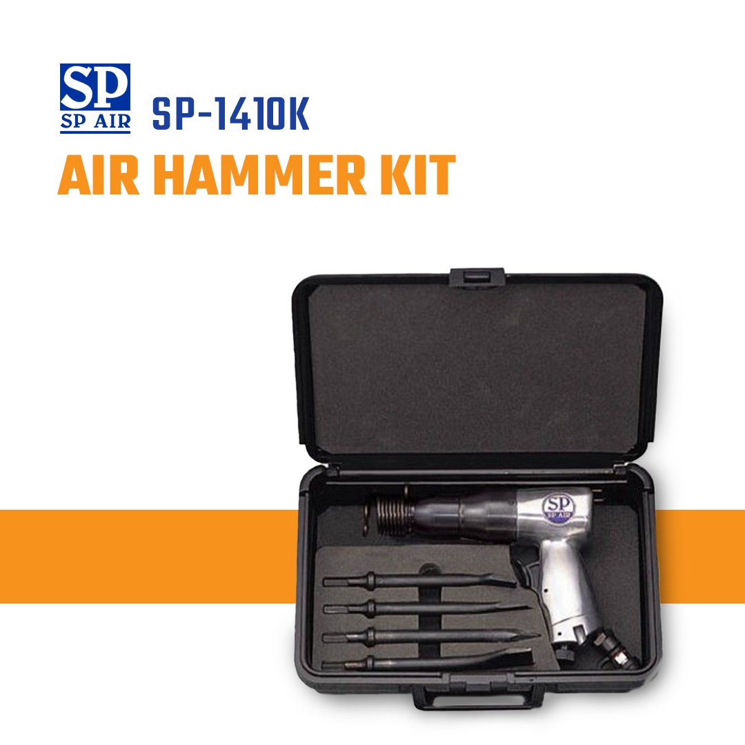 Introducing our #AirHammerKIT—your garage partner in crime! 

From rust removal to spot weld peeling, this kit is perfect to take wherever you go: bit.ly/40Vr9by

#SPAir #ToolKit
