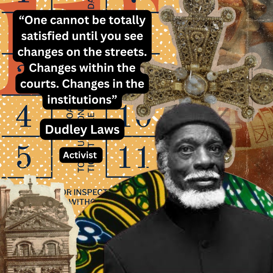 awoyiga's tweet photo. Day 19: "One cannot be totally, satisfied until you see changes on the street. Changes within the courts. Changes in the institutions" ~ Dudley Laws 

#activst 
#AHM2024 
#Ontario 
#blackwriters 
#blackcreators 
#BlackHistoryMonth https://t.co/8XwiLIszfC