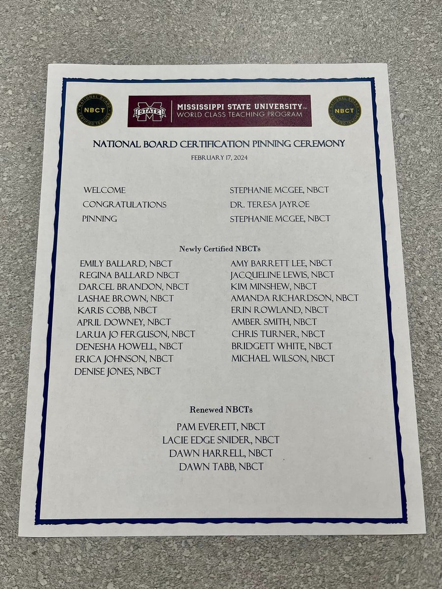 WCTPMSU's tweet photo. We had a wonderful time celebrating our new and maintained NBCTs Saturday! Congratulations! #NBCTstrong https://t.co/0yworvKX6t