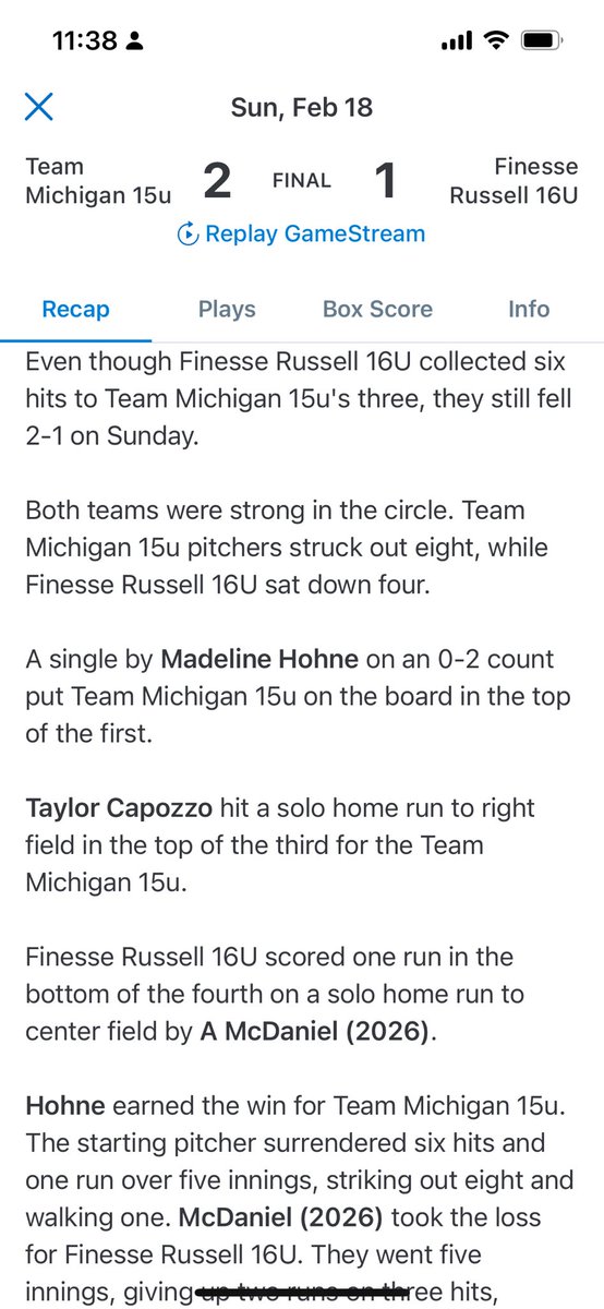 HohneMaddie26's tweet photo. Came out on top this weekend. So proud of this team and the way we all played together . Can’t wait til summer ball.#ALLIN @TeamMI2008 @NCSACoachDaily @EVanderVlucht @ShoMcDonald @beckyhilgert @CoachA_A_Ron @McCallSalmon https://t.co/sAUk1sJj6q