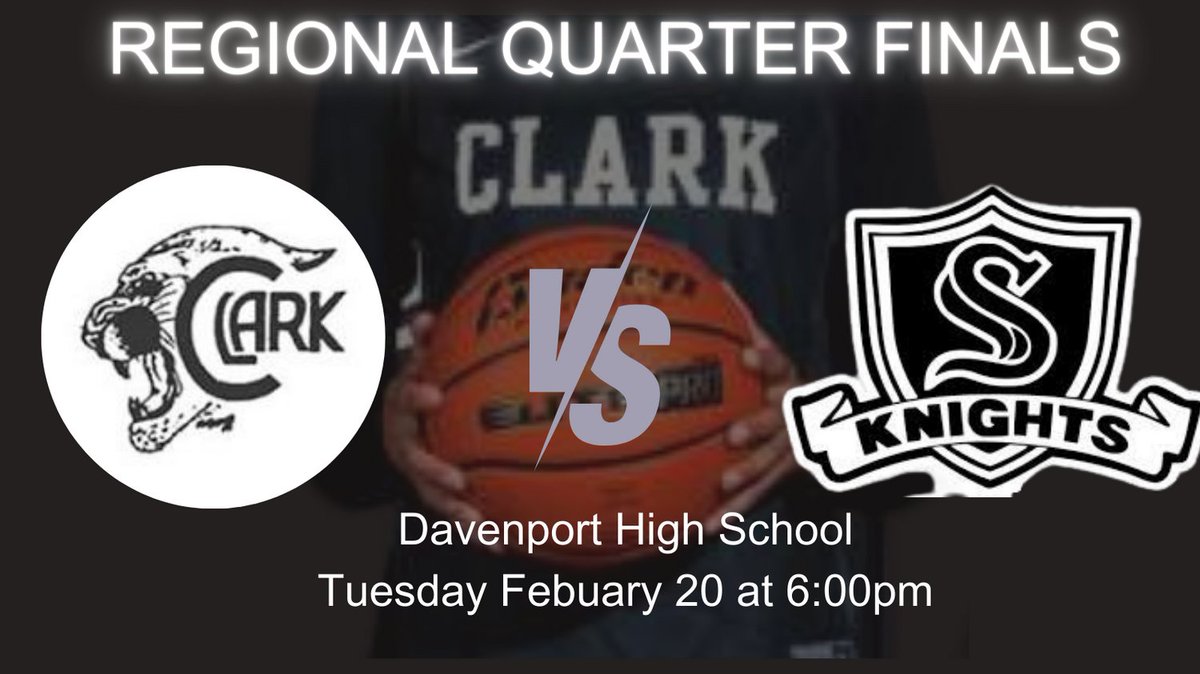 Get ready for an adrenaline-packed showdown as the Cougars @nisdclark gear up to face off against the formidable Steele Knights in the 3rd Round of Playoffs! 📅 Date: February 20 🕒 Time: 6:00 PM 🏟️ Location: Davenport High School