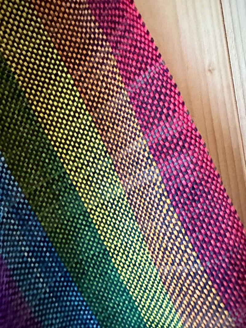 Rainbow Scarf.

Handwoven with hand-dyed pure wool that won’t itch the skin.

Vibrant shades that are smart and comfortable to wear.

#artisanmade #britishwool #handwoventextiles #noplastic #alpaca #MHHSBD #artisancraft