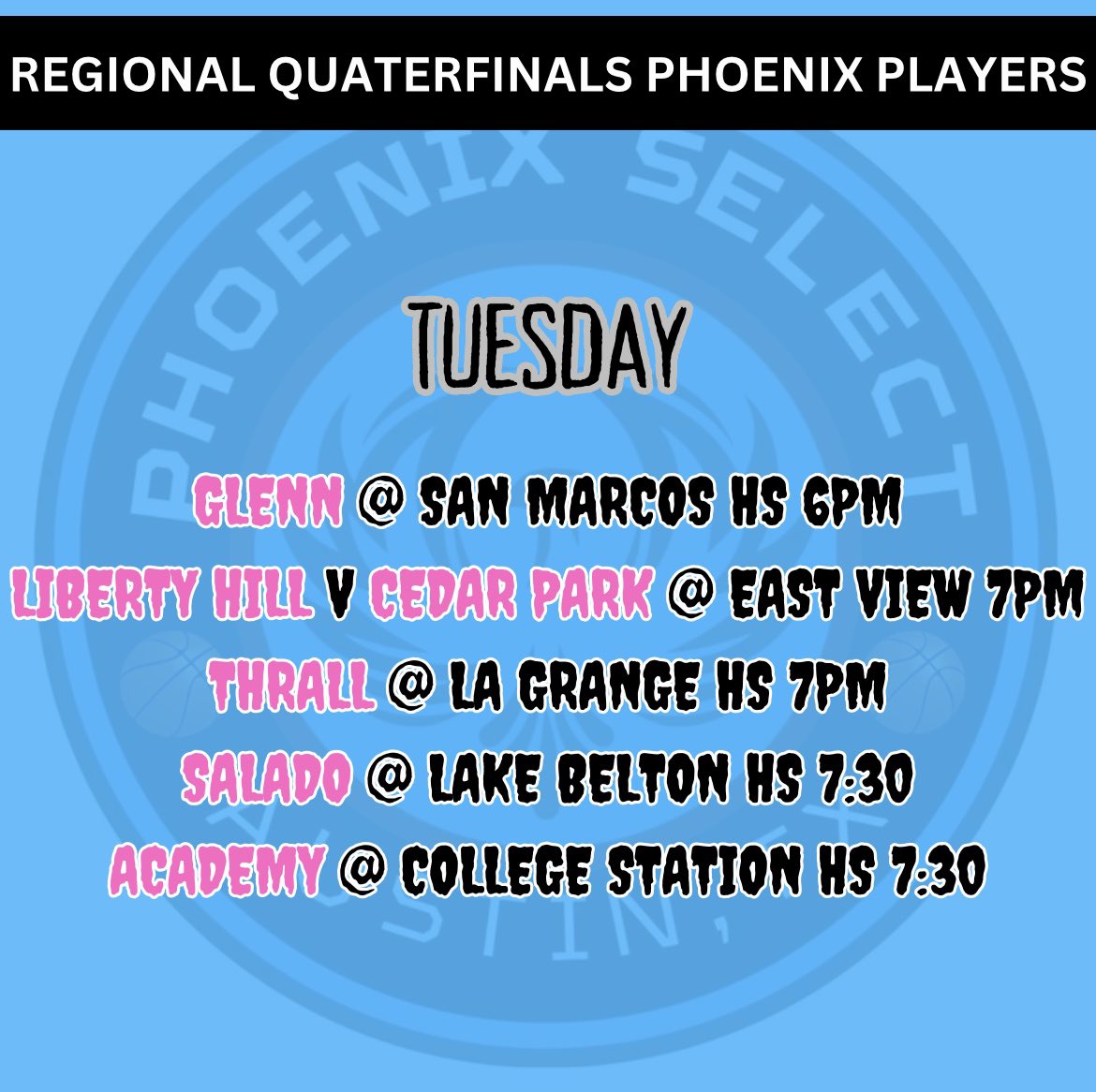 Phoenix Select (@phoenixselect) on Twitter photo 14 Phoenix players still in the playoffs!
We r so proud of yโall:
<a href="/soma24_/">soma</a> <a href="/CindyFoka/">Cindy Foka</a> <a href="/EvieBruce_8/">Evie Bruce</a> <a href="/15ReaganRobbins/">Reagan Robbins</a> <a href="/katelyn_olds/">Katelyn Olds</a> @LexiGlennPHX <a href="/arichardson2027/">Audrey Richardson</a> <a href="/MarleeMilam/">Marlee Milam</a> <a href="/CaeleighRogers/">Caeleigh Rogers</a> <a href="/AshlynJarosek/">Ashlyn Jarosek</a> <a href="/karleekonarik_/">Karlee Konarik</a> <a href="/BryleeCraddick/">Brylee Craddick</a> <a href="/briannw2025/">Briann Warehime</a> & Kate Maedgen!
<a href="/CoachLTid/">LARRY TIDWELL</a> 14 Phoenix players still in the playoffs!
We r so proud of yโall:
<a href="/soma24_/">soma</a> <a href="/CindyFoka/">Cindy Foka</a> <a href="/EvieBruce_8/">Evie Bruce</a> <a href="/15ReaganRobbins/">Reagan Robbins</a> <a href="/katelyn_olds/">Katelyn Olds</a> @LexiGlennPHX <a href="/arichardson2027/">Audrey Richardson</a> <a href="/MarleeMilam/">Marlee Milam</a> <a href="/CaeleighRogers/">Caeleigh Rogers</a> <a href="/AshlynJarosek/">Ashlyn Jarosek</a> <a href="/karleekonarik_/">Karlee Konarik</a> <a href="/BryleeCraddick/">Brylee Craddick</a> <a href="/briannw2025/">Briann Warehime</a> & Kate Maedgen!
<a href="/CoachLTid/">LARRY TIDWELL</a>