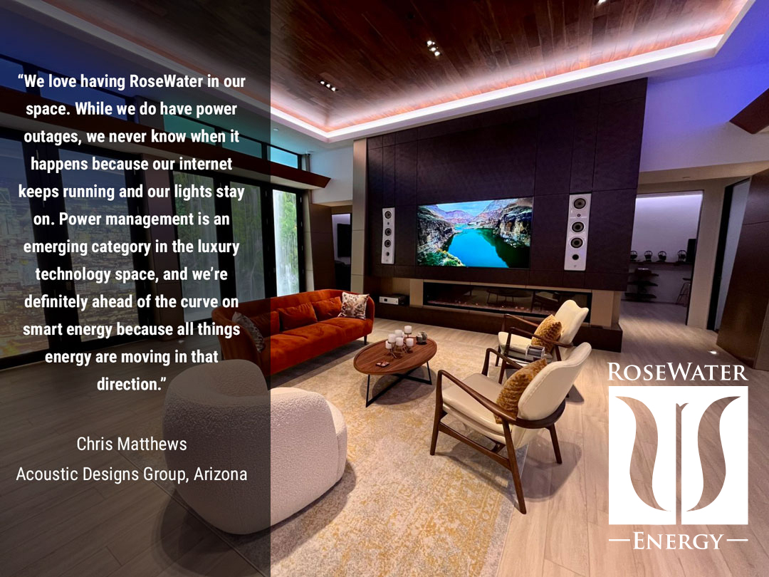We love a happy partner. Thanks for the kind words Chris Matthews of  Acoustic Designs
.
#rosewaterenergy #powermanagement #luxury