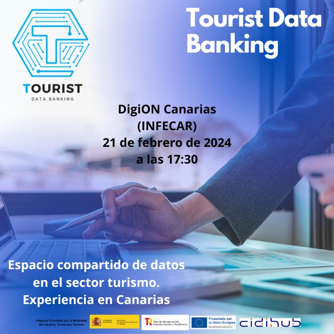 No te pierdas la charla sobre el proyecto TOURIST DATA BANKING, el próximo 21 de febrero a las 17:30 en el Speak’s corner de DigiON Canarias, proyecto promovido por el #CIDIHUB como entidad clave en la digitalización de las empresas turísticas en Canarias.
#Avantalia #IDSA