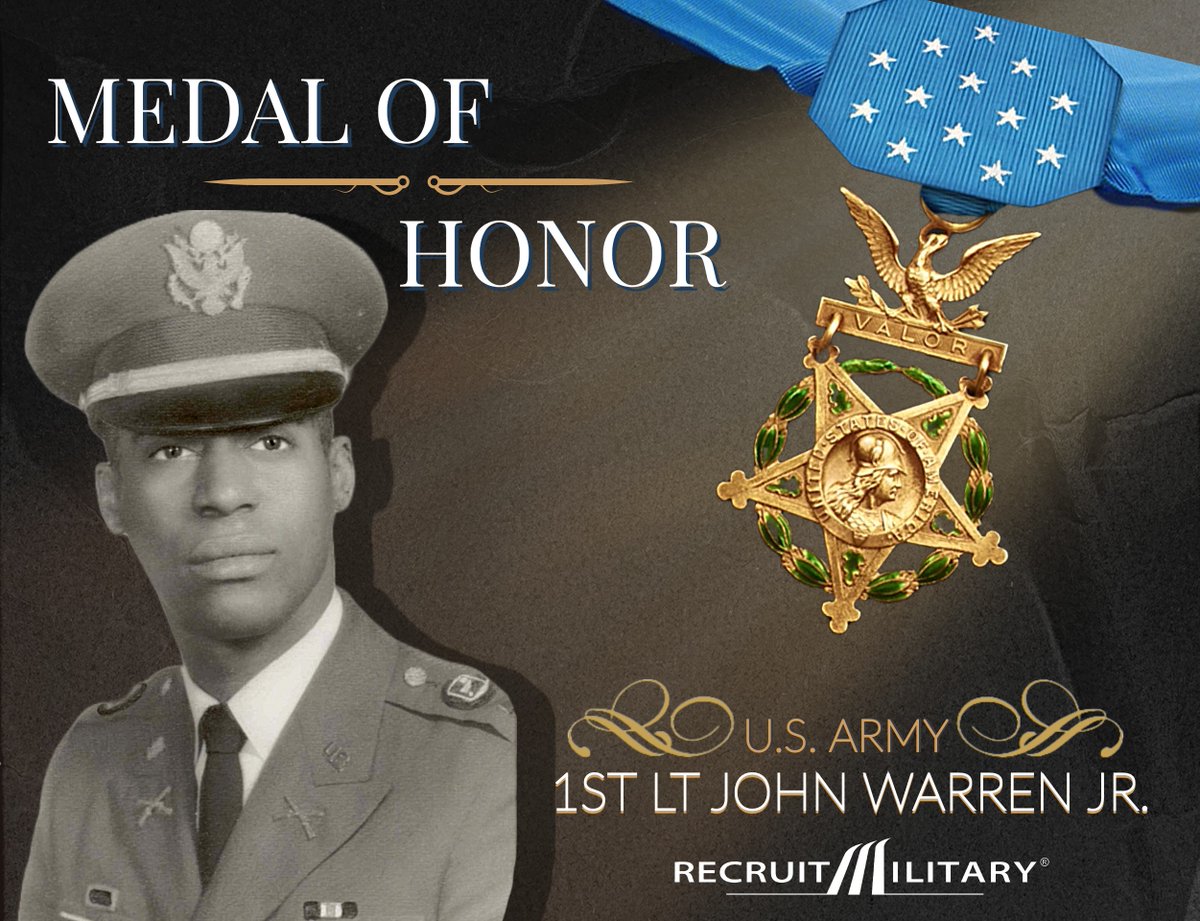 Today, we honor 1LT John Warren Jr., who sacrificed his life to save his men during the Vietnam War. He was posthumously awarded the Medal of Honor for his heroic actions on January 14, 1969. Thank you for your service and sacrifice. 🇺🇸 #BlackHistoryMonth #MedalOfHonorMonday