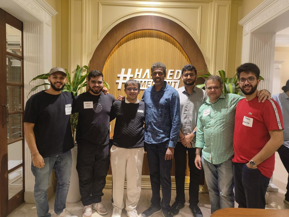 Dhagash Shah (@idhagash) on Twitter photo Afterhours: Founders & VCs hosted by <a href="/borderless_cap/">Borderless</a> <a href="/HashedEM/">Hashed Emergent</a> and <a href="/Aptos_Network/">Aptos Network (has moved to Aptos!)</a> at #HashedHaus Bangalore was so lit 🔥
The energy and the vibe was just another level! Thanks to everyone who attended❤️
<a href="/arul_1111i/">Ⱥrul Murugan</a> <a href="/_amitm/">0xAmit</a> <a href="/Aakash0G/">Aakash0G.hl (HL arc)</a> <a href="/irshaddahmed/">Irshad Ahmed</a> <a href="/G_GANDHI1998/">GG</a> <a href="/NareshKx/">Naresh | Aptos</a> Afterhours: Founders & VCs hosted by <a href="/borderless_cap/">Borderless</a> <a href="/HashedEM/">Hashed Emergent</a> and <a href="/Aptos_Network/">Aptos Network (has moved to Aptos!)</a> at #HashedHaus Bangalore was so lit 🔥
The energy and the vibe was just another level! Thanks to everyone who attended❤️
<a href="/arul_1111i/">Ⱥrul Murugan</a> <a href="/_amitm/">0xAmit</a> <a href="/Aakash0G/">Aakash0G.hl (HL arc)</a> <a href="/irshaddahmed/">Irshad Ahmed</a> <a href="/G_GANDHI1998/">GG</a> <a href="/NareshKx/">Naresh | Aptos</a>
