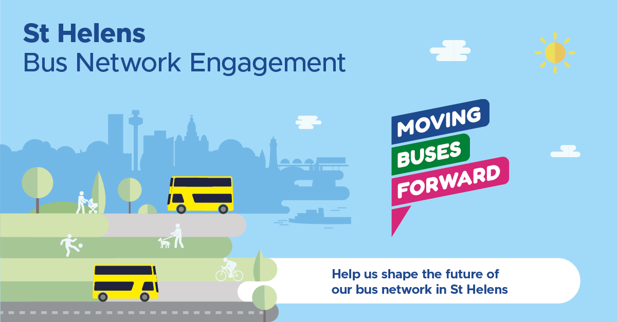LpoolCityRegion's tweet photo. #MovingBusesforward | 🚌 Help us design the St Helens bus network. 

We want to hear your views on how the St Helens bus network can be improved. 

 Have your say before 17th March 👉https://t.co/Kto2Lw1Pyg https://t.co/puN1d9QuMC