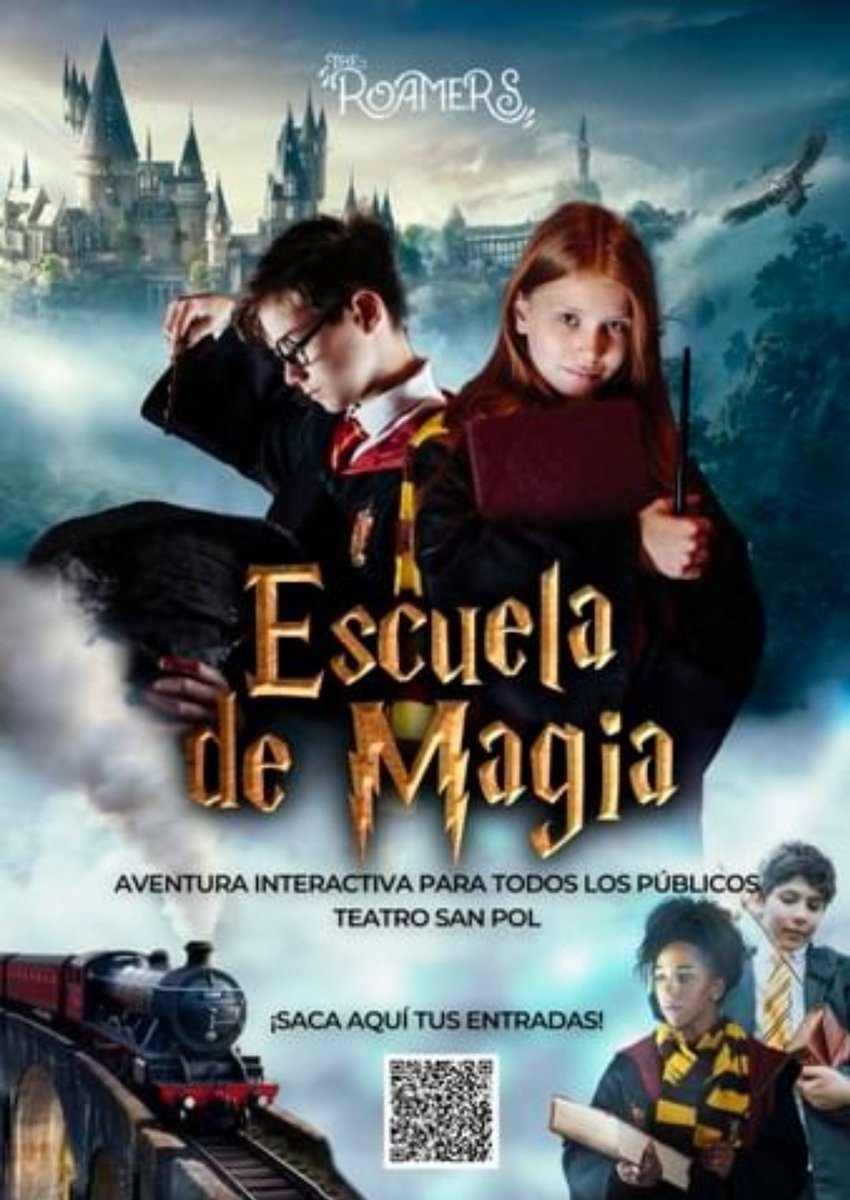 Imagina poder ser un mago o una bruja del mejor Colegio de Magia y Hechicería! 🔮

Pues ahora deja de imaginarlo: en este espectáculo podrás serlo. 
<a href="/theroamersrol/">The Roamers</a> te invita a coger tu varita y prepararte para entrar en una de las cuatro grandes casas!