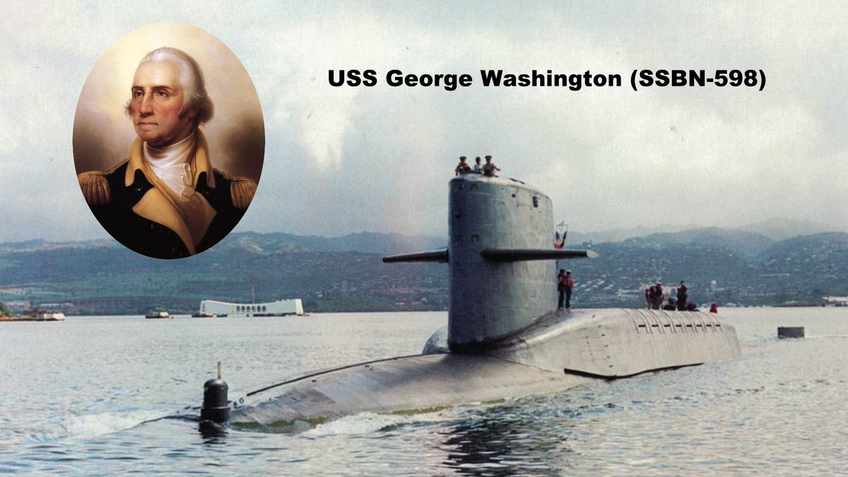 USN_Submariner's tweet photo. The other 11 past boats were #41ForFreedom boomers.

🇺🇸#PresidentsDay Submarines ￼

USS George Washington (SSBN-598)
George Washington-class 
(1959–1985)

USS John Adams (SSBN-620)
Lafayette-class
(1964–1989)

USS Thomas Jefferson (SSBN-618)
Ethan Allen-class
(1963–1986) https://t.co/EC69sa4OpZ