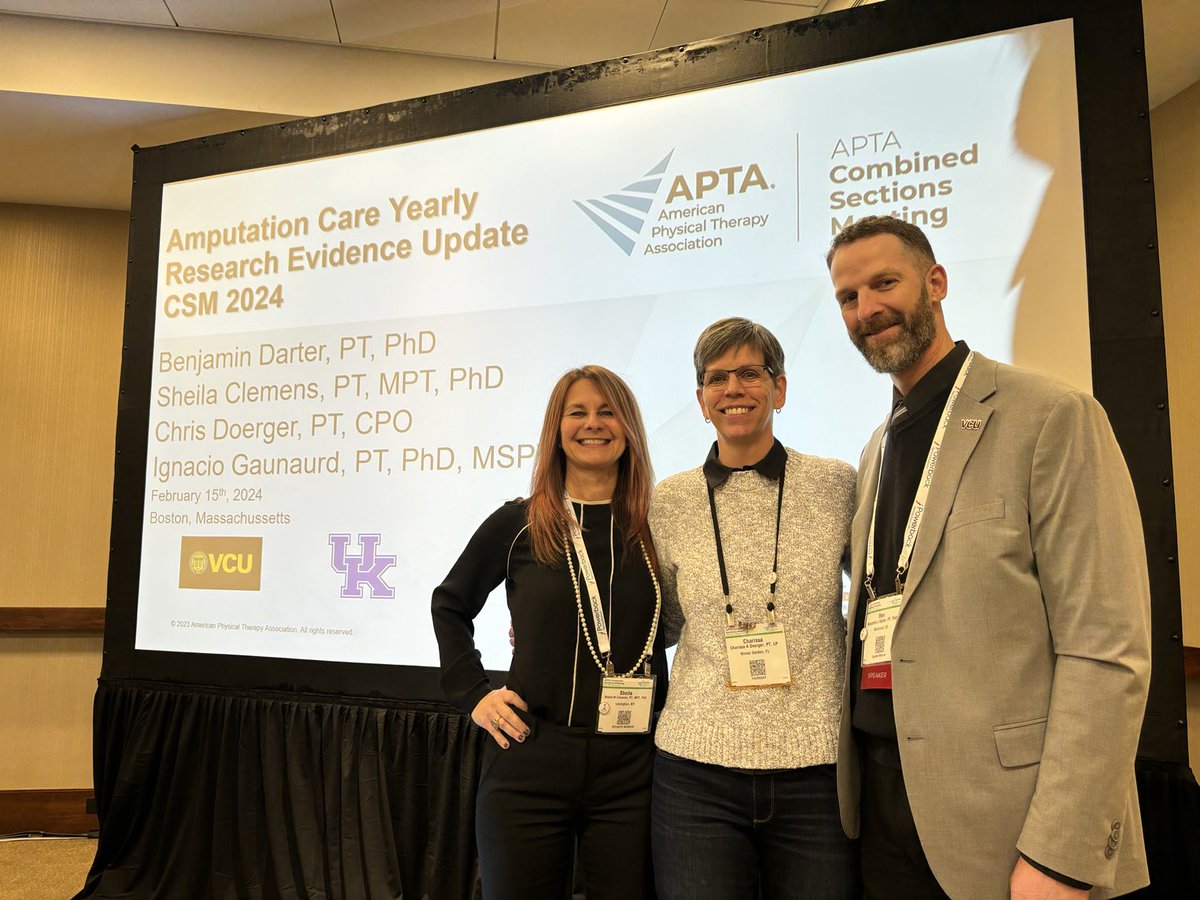Annual presentation fun with my brilliant colleagues ⁦<a href="/BenDarter/">Ben Darter, PT, PhD</a>⁩, Iggy Gaunaurd and Chris Doerger presenting at #CSM2024.