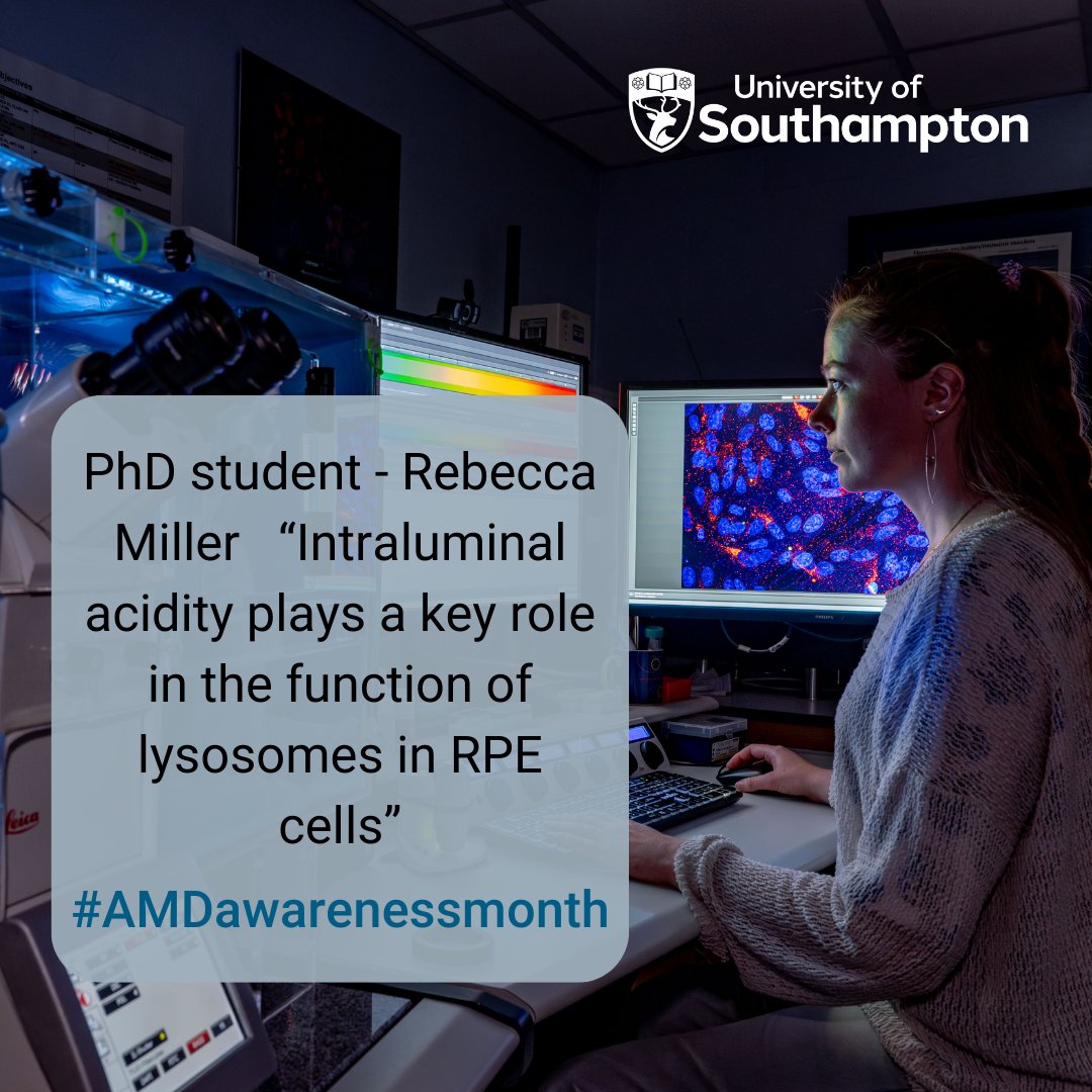 Rebecca Miller is a @unisouthampton PhD student with Dr @RatnayakaL. She released a paper recently that helped further understand the progression of Age-related Macular Degeneration (#AMD)
#AMDAwarenessMonth #amdresearch #beatingblindness
iovs.arvojournals.org/article.aspx?a…