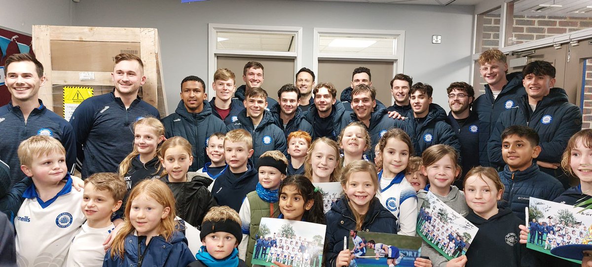 🔵⚪️ Double Header Mascots 🔵⚪️ 

What a FABULOUS afternoon on Saturday 👊🏻☺️
•
Our amazing Junior Match Day Mascots!! 🤍💙
•
PLUS an amazing turn out of everyone from around the club for our Double Header. 
•
Lots of smiling faces &amp; getting the chance to meet their “Hockey