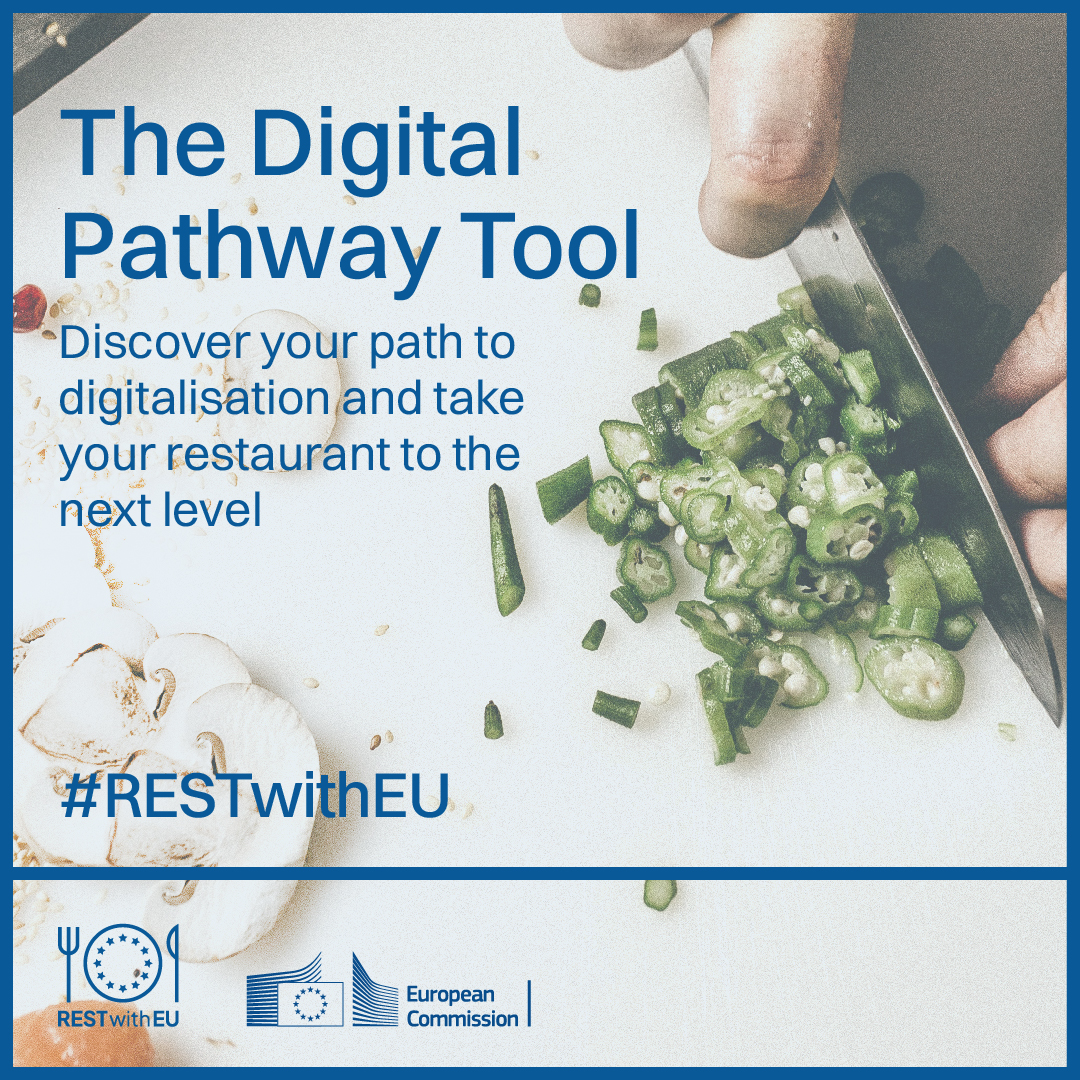 It's time to start your restaurant's digitalisation journey! The Digital Pathway Tool, the 10 pathways and the 16 best practices are now available for European restaurants. 

Ready to take the test? Check out The Digital Pathway Tool at 👇
restwitheu.edihnetwork.eu