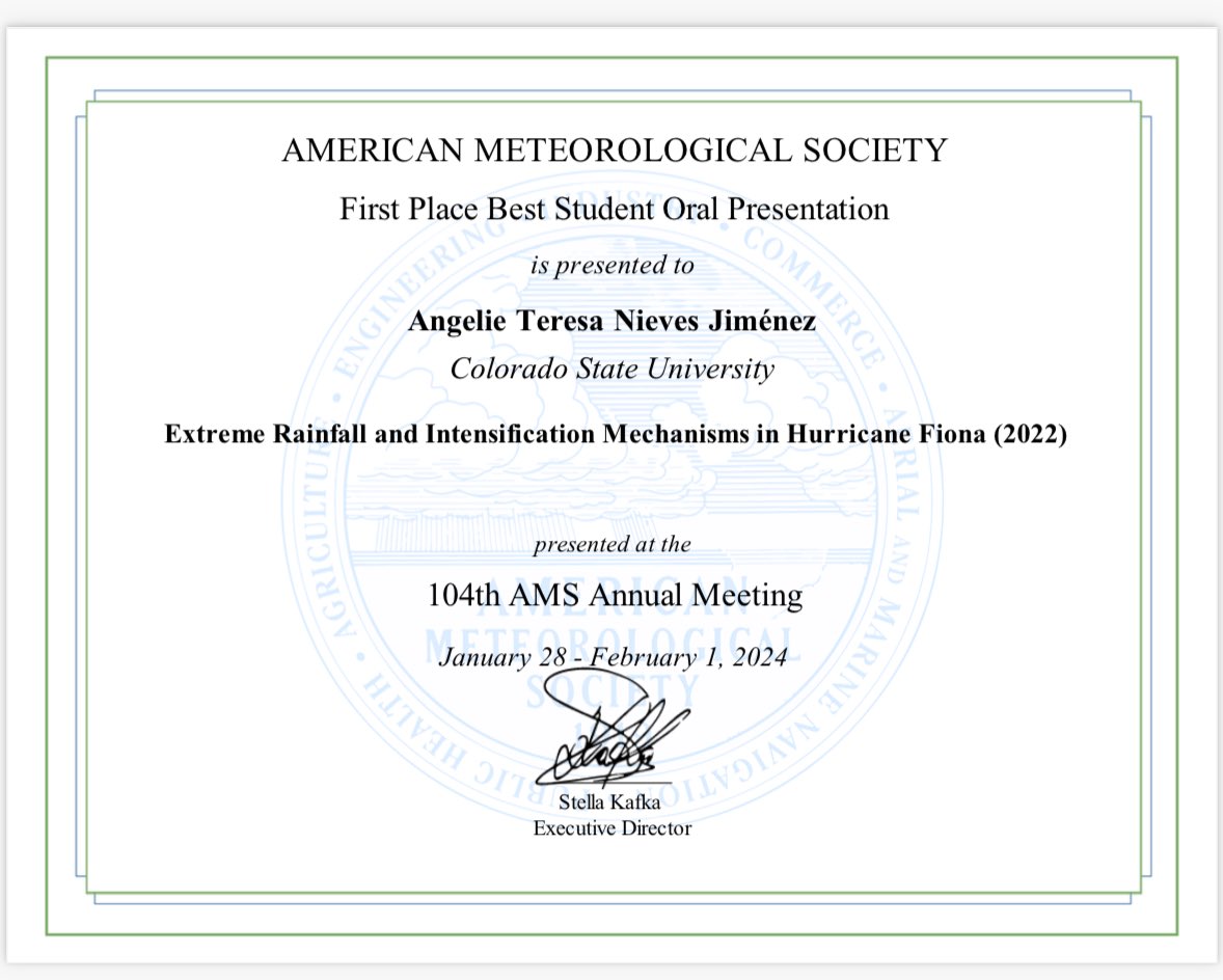 I’m extremely honored and grateful to have received this award at #AMS2024 for my work!