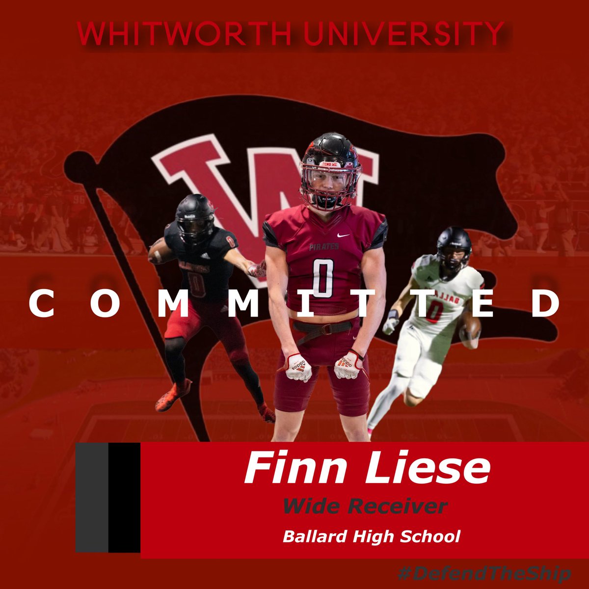 Finn Liese (@finn_liese) on Twitter photo Extremely excited to announce my commitment to Whitworth University to further my athletic and academic career. Beyond blessed for the opportunity.
🏴☠️🏴☠️🏴☠️#committed
<a href="/BallardHSPride/">BallardPrideFootball</a> <a href="/CoachAlexLand/">Alex Land</a> <a href="/Coach__Shaw/">Mac Shaw</a> <a href="/coachsandberg/">Rod Sandberg</a> <a href="/ian_kolste/">Ian Kolste</a> <a href="/duke_degaetano/">Duke DeGaetano</a> <a href="/CoachMurph67/">Alex Murphy</a> Extremely excited to announce my commitment to Whitworth University to further my athletic and academic career. Beyond blessed for the opportunity.
🏴☠️🏴☠️🏴☠️#committed
<a href="/BallardHSPride/">BallardPrideFootball</a> <a href="/CoachAlexLand/">Alex Land</a> <a href="/Coach__Shaw/">Mac Shaw</a> <a href="/coachsandberg/">Rod Sandberg</a> <a href="/ian_kolste/">Ian Kolste</a> <a href="/duke_degaetano/">Duke DeGaetano</a> <a href="/CoachMurph67/">Alex Murphy</a>