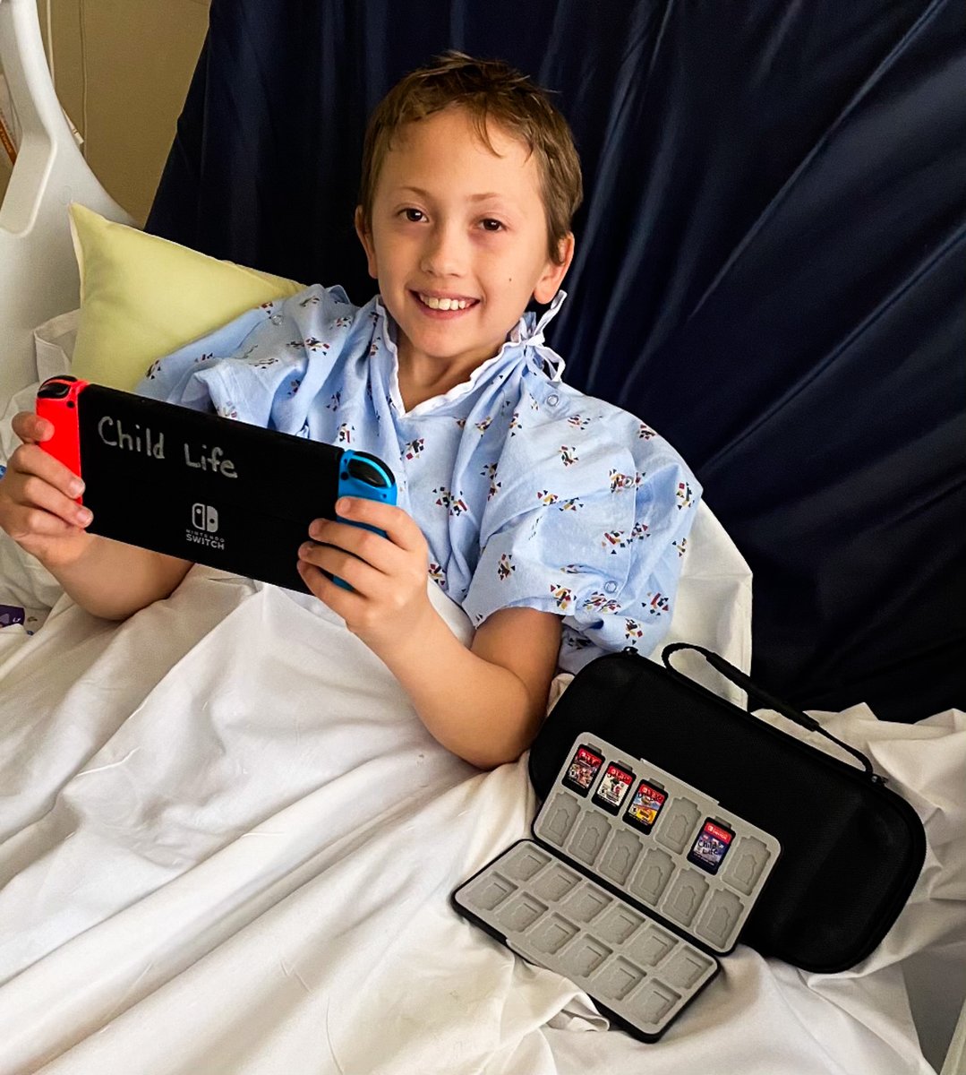 🎮✨Leveling up play time! 🆙
 
Thanks to <a href="/CPCharity/">Child's Play Charity</a>,  our Child Life dept powered up the patient experience with new Nintendo Switch game systems and a treasure trove of games for all age-levels. The smiles say it all!