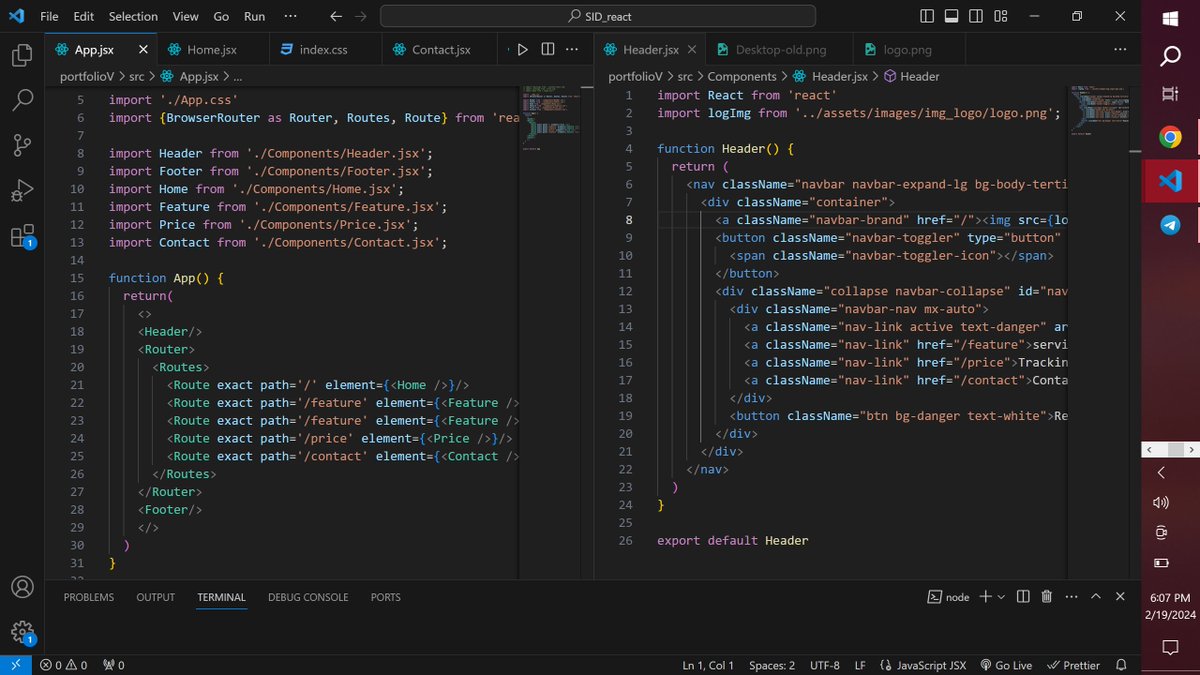 madu_anusi's tweet photo. Day 9 #100DaysOfCode 

Today was work @solution_sid frontend project using reactjs and making it's navigation through react components also styling it with bootstrap framework.
More to come...😉

#webdeveloper #buildinpublic #SolutionInnovationDistricts #codeAnambra https://t.co/u98KNFIHy4