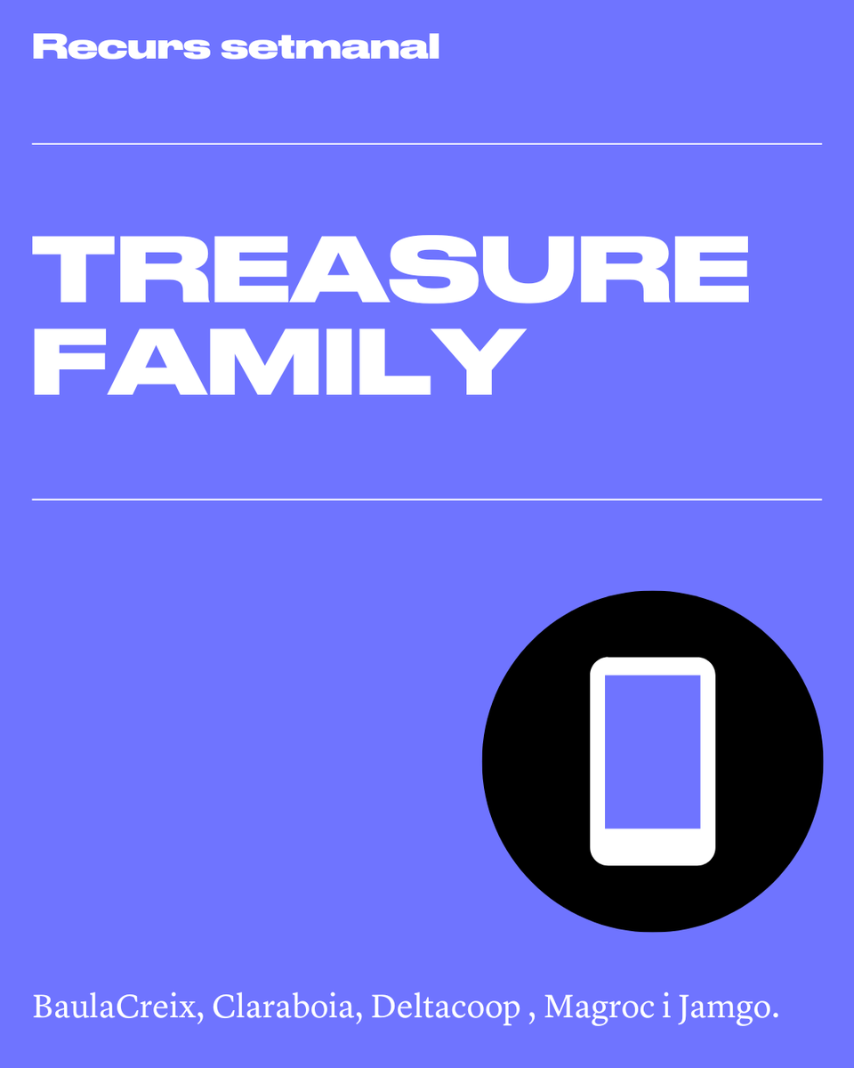 coopstreball's tweet photo. 📢El #recursdelasetmana és @TreasurefamilyA, una app creada per facilitar el creixement dels fills amb + de 2.000 activitats gratuïtes. És un projecte d'intercooperació impulsat per 5 coops: @baulacreix, @claraboiacoop, @Delta_Coop, @jamgoCoop i #Magroc!
ℹ️https://t.co/oeg4aVixuw https://t.co/e6sdd1WzHH