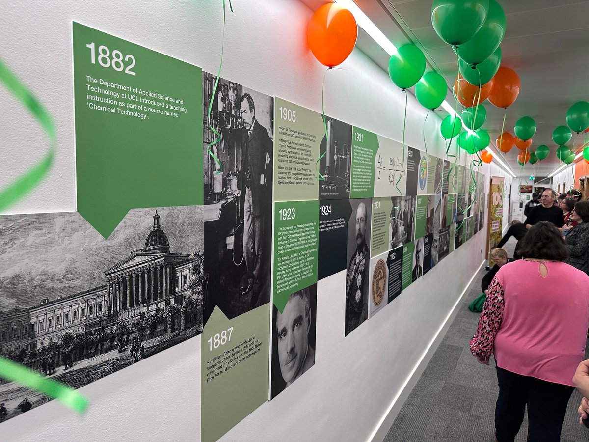 uclchemeng's tweet photo. Fantastic attendance at the unveiling of our timeline memorial at @uclchemeng! 🎉 Check out the snapshots from the event! 📷 #UCLChemEngineeringSince1923 #TimelineMemorial #UnveilingParty https://t.co/UKmoHjU0VG
