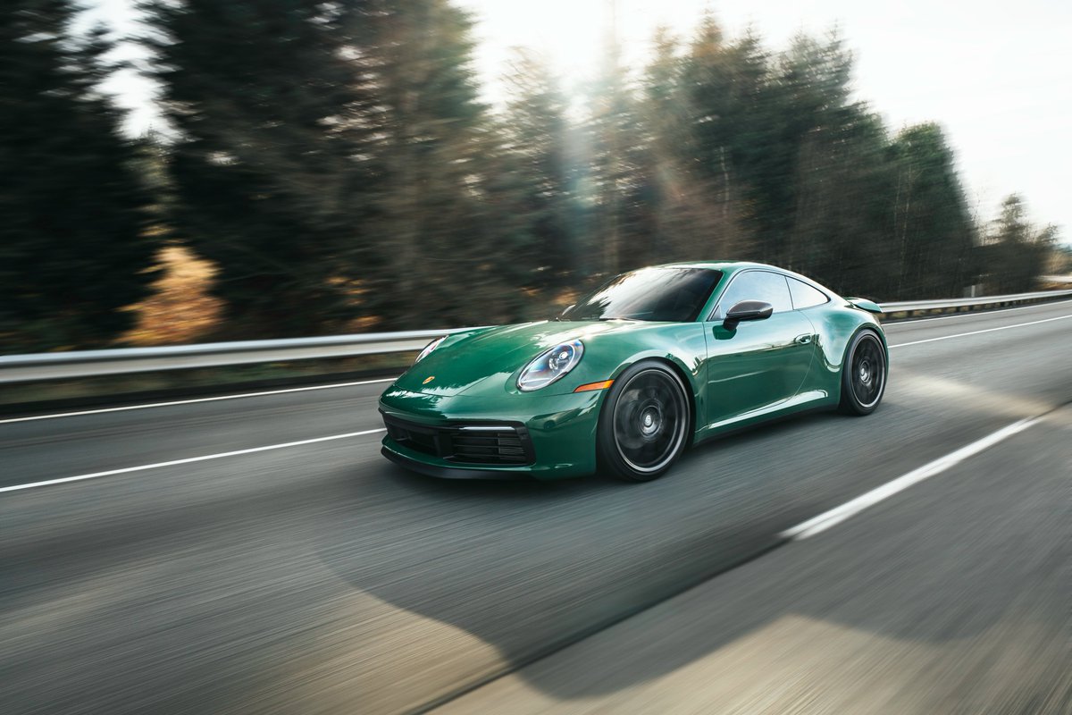 stek_usa's tweet photo. Break away from traditional clear PPF and into a timeless classic with a rich heritage using our DYNOgreen British Racing Green paint protection film! #STEKPPF #STEKrevolution #BritishRacingGreen #BRG https://t.co/Wp7PaIZ0d9