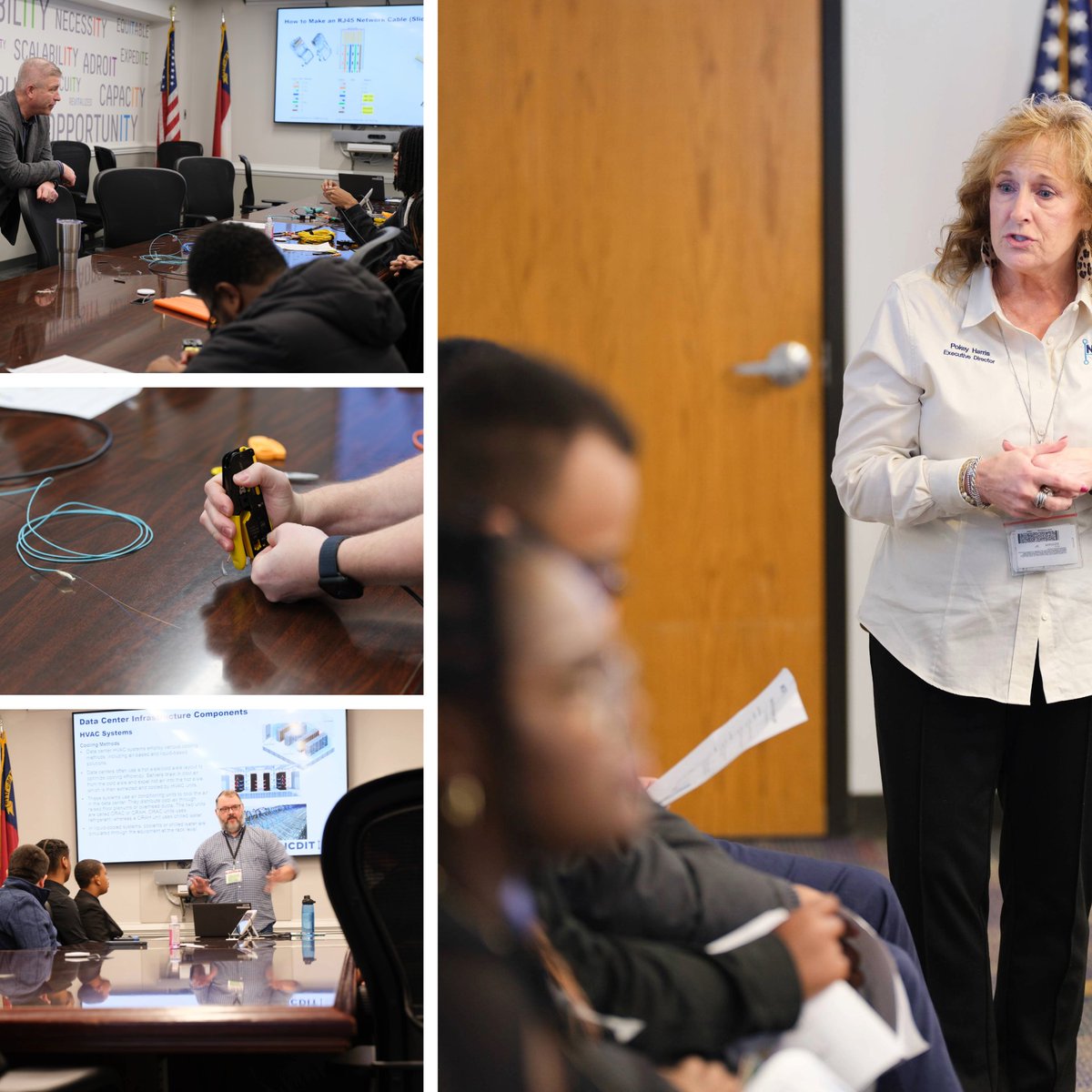 NCDIT's tweet photo. To help ensure #NC's future skilled workforce, we recently hosted several student visits that gave young minds the chance to interact with our knowledgeable team, dive into hands-on learning and explore career paths with NCDIT. #Learning #StudentVisits #EdTech https://t.co/1Y4Nu5axAt