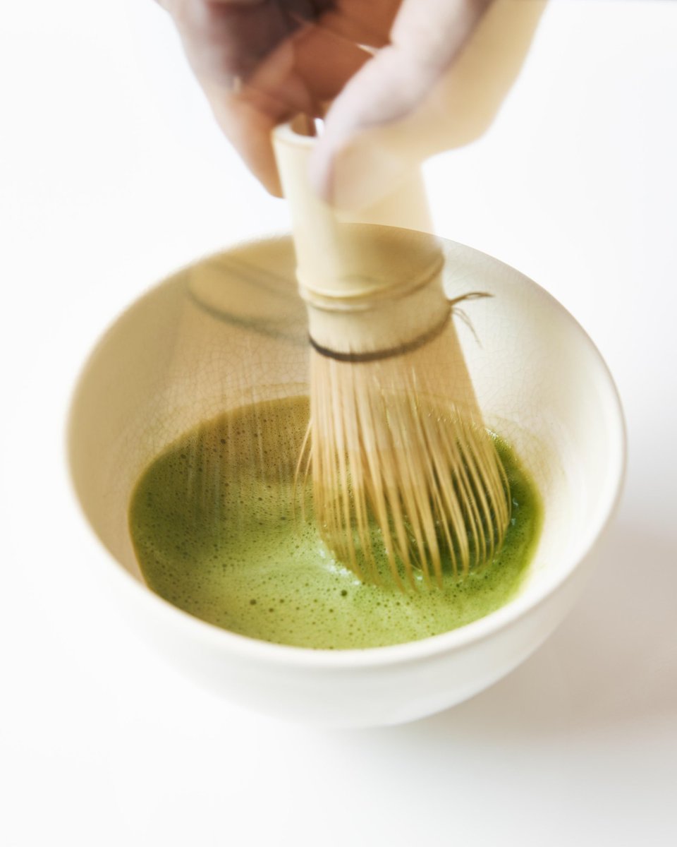 MATCHA PICK-ME-UP BEFORE TODAY’S LUNCH SERVICE @LeBernardinNY ! 1/4 cup filtered water 2 teaspoons matcha powder In a saucepan bring water to a simmer. Remove from the heat & let stand 1 minute. Sift matcha powder into a bowl & add the water . whisk to whip until foamy & Enjoy!