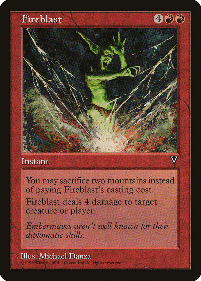 SBMTGDev's tweet photo. Today's old-school card of the day kept you terrified of Mono Red even when they were tapped out. For years, being at 4 was the same as being at 0. 
"Bloodlust, Bolt, Double Fireblast, GG" and then I wake up screaming https://t.co/CaoTmW0Po9