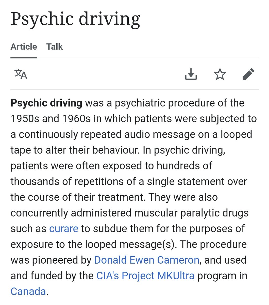 Have you considered that the #PsychicDriving of #MKultra experiments no longer requires your presence to achieve?
#V2K
#VoiceOfGod
#5G
#PsychicDriving 
#MKultra 
#PsychotronicWeapons
#CrowdControl
#BlueBeam
#CrimesAgainstHumanity 

x.com/battleofever/s…