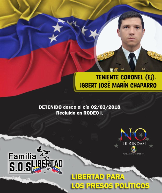 #ALERTA trasladan varios Presos Políticos al Rodeo I, entre ellos se encuentra el TCnel Ignell Marín Chaparro, Leonardo Azócar y Daniel Romero. 
Exigimos se respeten los DDHH de todos los Presos Políticos.
¡Basta ya de tanta injusticia!
<a href="/GerardoBlyde/">Gerardo Blyde</a>
<a href="/CorteIDH/">Corte Interamericana de Derechos Humanos</a> 
<a href="/KarimKhanQC/">Karim A. A. Khan KC</a>