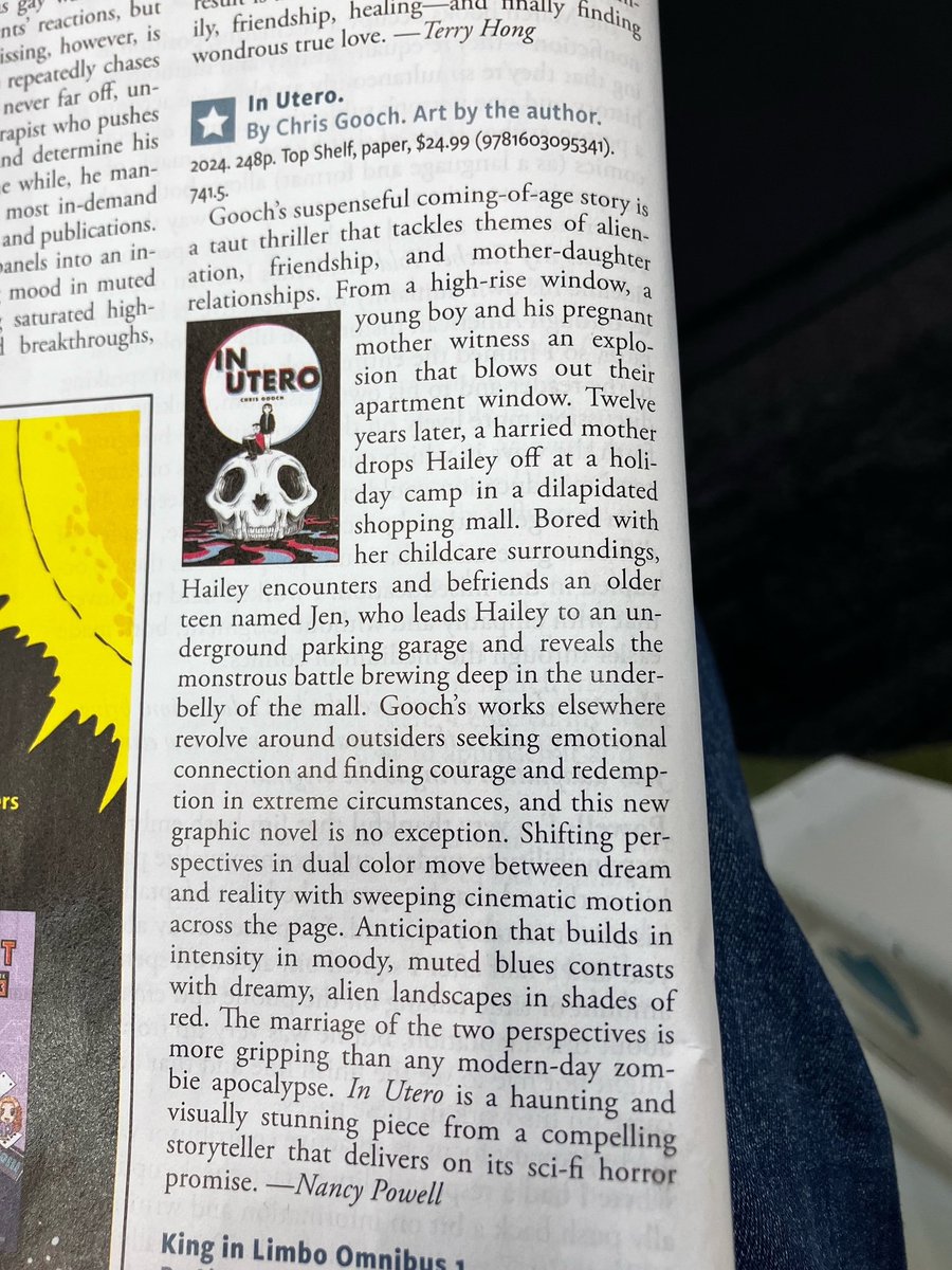 Starred review of In Utero in @ALA_Booklist ! (really get a kick out of seeing printed reviews, v cool ❤️)