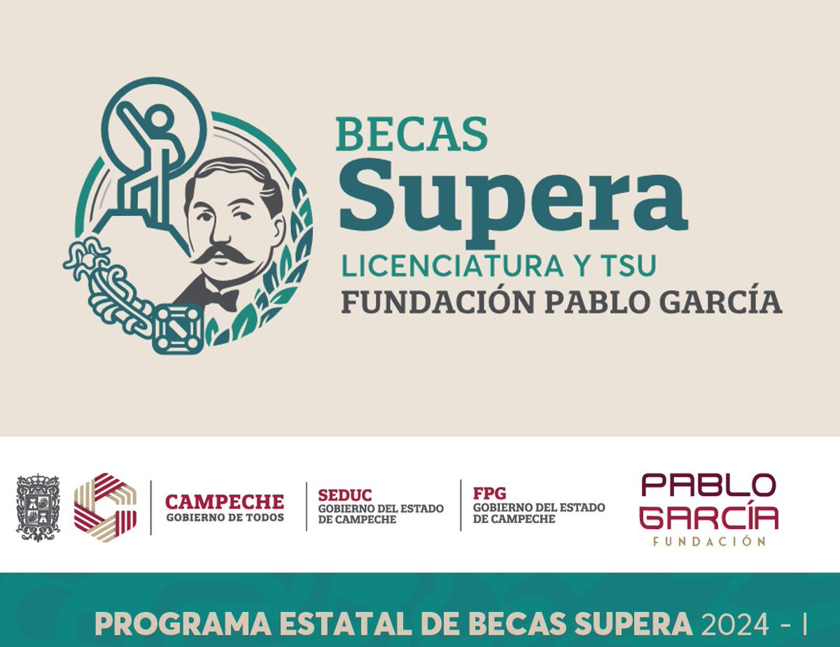 #Convocatoria #Beca Supera

Ya está disponible la convocatoria de la Beca Supera 2024-I, la puedes consultar en el siguiente enlace:
becas.fundacionpablogarcia.gob.mx/archivos_convo…

fundacionpablogarcia.gob.mx

Registro de solicitud: 9-28 de febrero de 2024.
Publicación de resultados: 18 de abril de 2024.