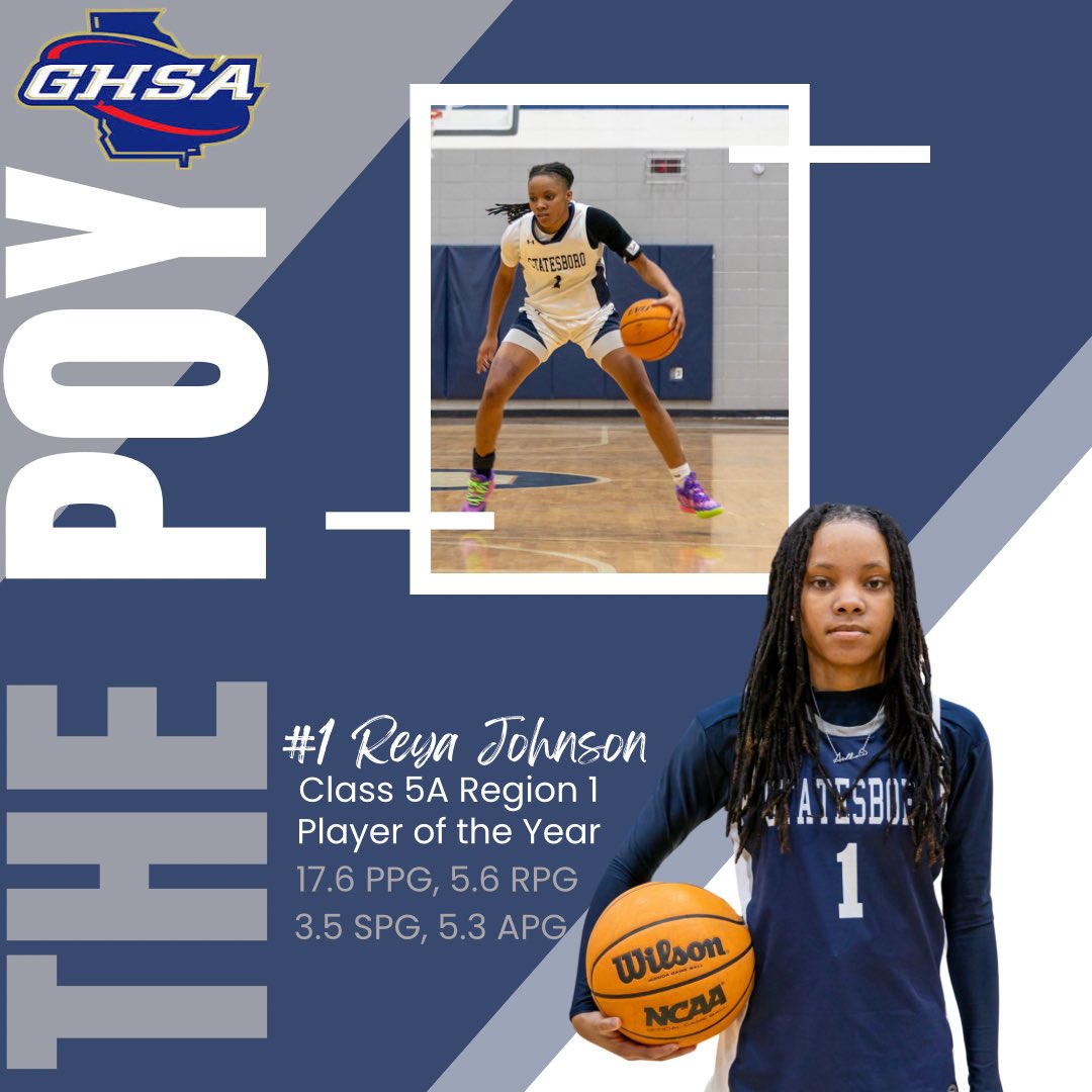 CONGRATULATIONS!!
SR. REYA JOHNSON 
REGION 1-5A 
PLAYER OF THE YEAR
<a href="/1reyajohnson/">Reya Johnson🌟</a>