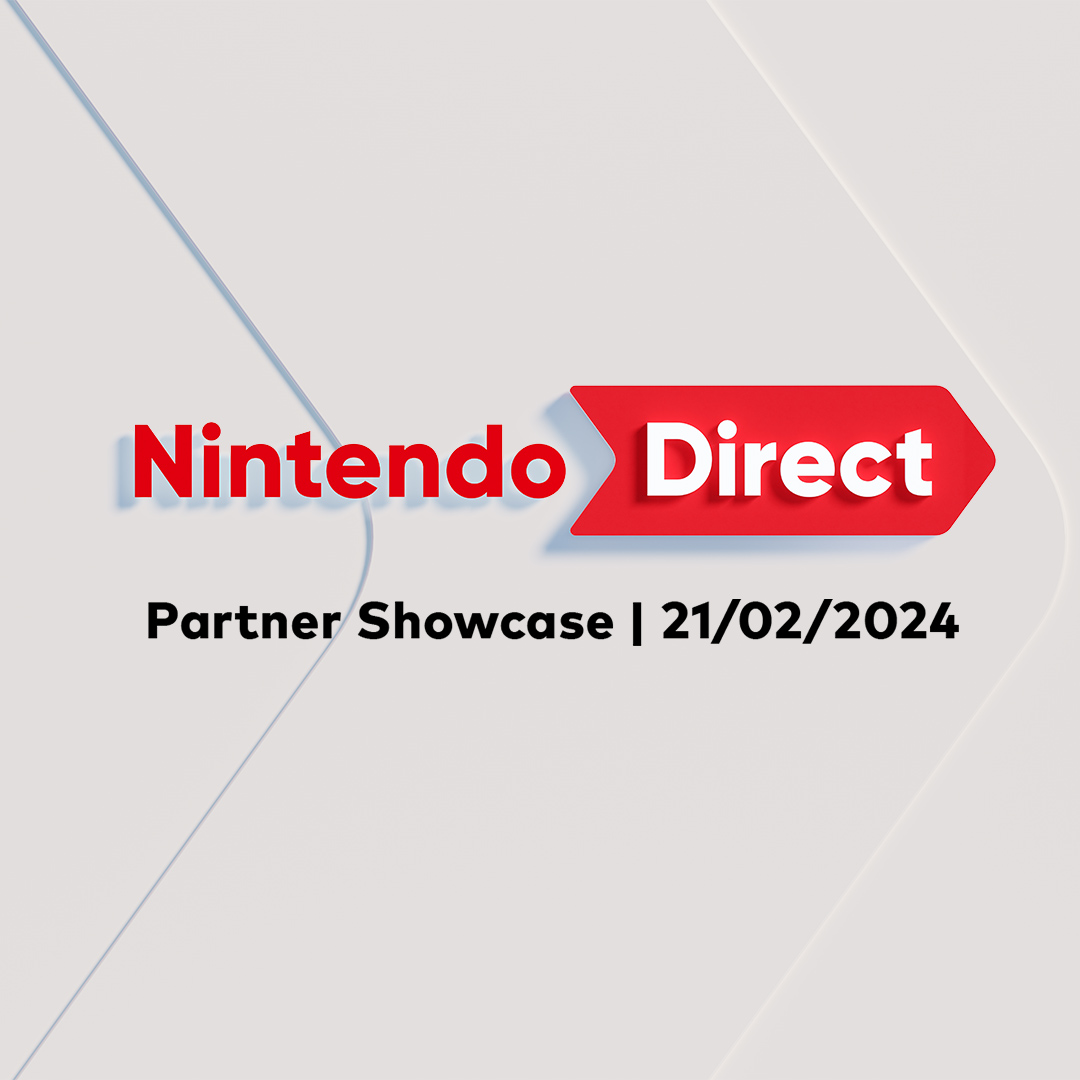 NintendoEurope's tweet image. A #NintendoDirect: Partner Showcase is coming! Watch on-demand via YouTube on 21/02, 15:00 CET, for around 25 mins of info focused on #NintendoSwitch games coming in the first half of 2024 from our publishing and development partners.

Stay tuned here: spkl.io/60144xZjQ