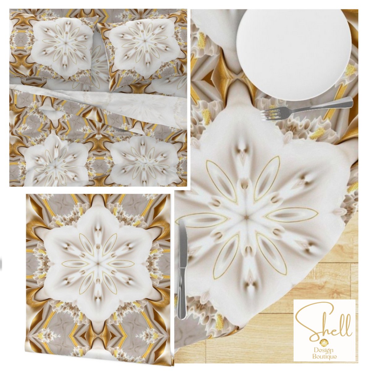 I'm in love with this lovely design!  Check it out in my Spoonflower shop:  
spoonflower.com/en/fabric/1642…
@shelldesignboutique #spoonflowershop #whiteflower #goldtrim