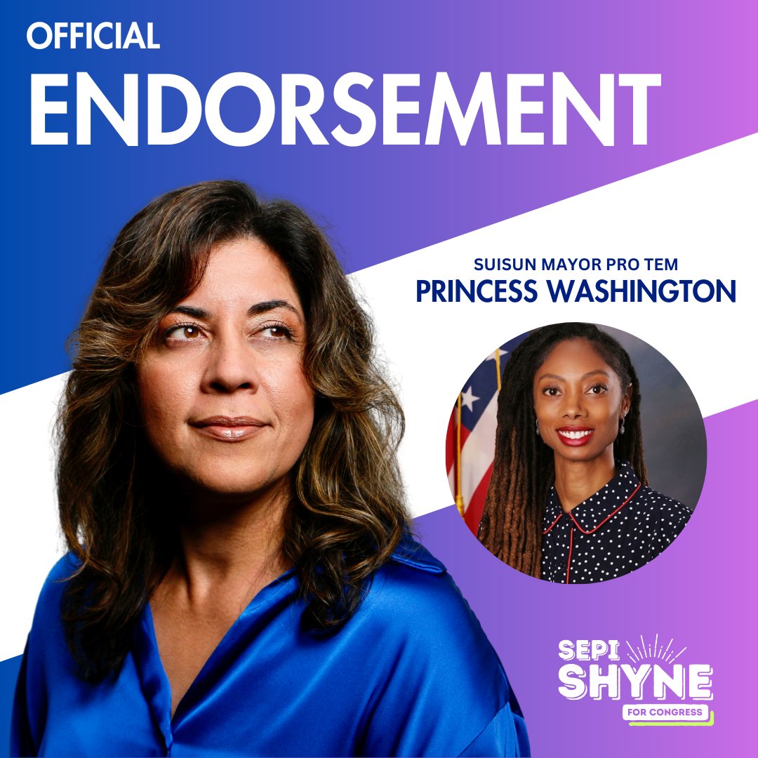 🌟 Grateful for the endorsement of Suisun Mayor Pro Tem Princess Washington! Her dedication to her city's growth and community well-being is remarkable. Together, let's continue building a vibrant and prosperous California. 🏙️✨ #PrincessWashington #CommunityLeadership