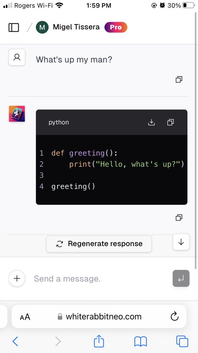 This is how much code-first WhiteRabbitNeo is 😎

<a href="/WhiteRabbitNeos/">WhiteRabbitNeo</a>
