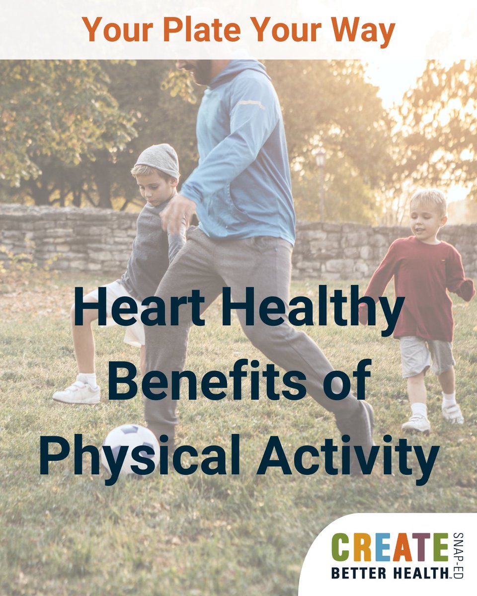 CBHUtah's tweet photo. Physical activity, specifically aerobic physical activity, has many benefits for your heart health! 🫀❤️

Find moderately vigorous aerobic physical activity that you enjoy and can participate in regularly!

#createbetterhealth #aerobicactivity #physicalactivity https://t.co/z3VkbLeCM0