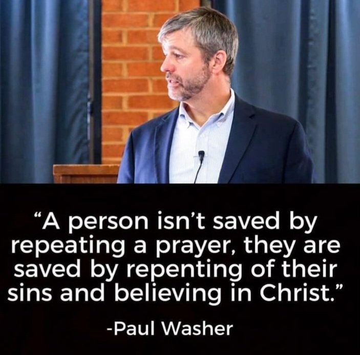 Remember when the apostles performed a repeat-after-me prayer? Neither do I. Repeating a string of words doesn't save you. Belief in Christ's blood sacrifice and true repentance does. That is true faith. Check yours. 'You servants of satan, REPENT and run to Jesus.'