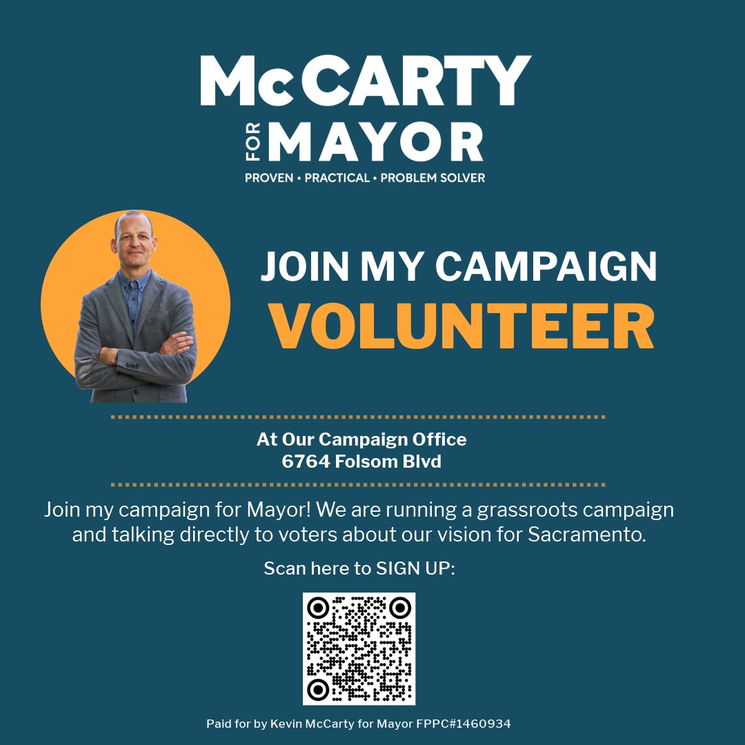 The election is 15 days away and we are talking to voters to share our vision for Sacramento. Join my campaign today! forms.gle/rYFAVwXcFAYm2a… #SacMayor