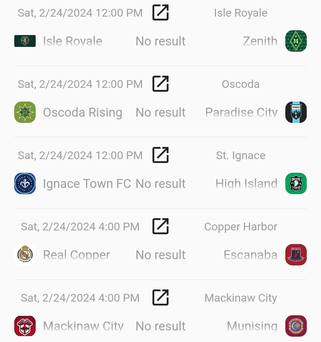 NMFFLsoccer's tweet photo. Here's the Matchday 28 schedule. The race for the playoffs is heating up. #Fauxpro #supportfakesoccer #dicedicebaby @MunsingRougesFC https://t.co/lmDjat3NvT