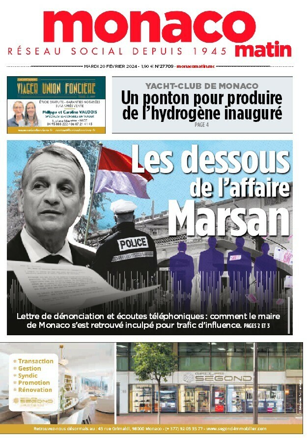 Monaco_Matin's tweet photo. Voici la une de Monaco-Matin de ce mardi 20 février https://t.co/7hMw5n6VjS