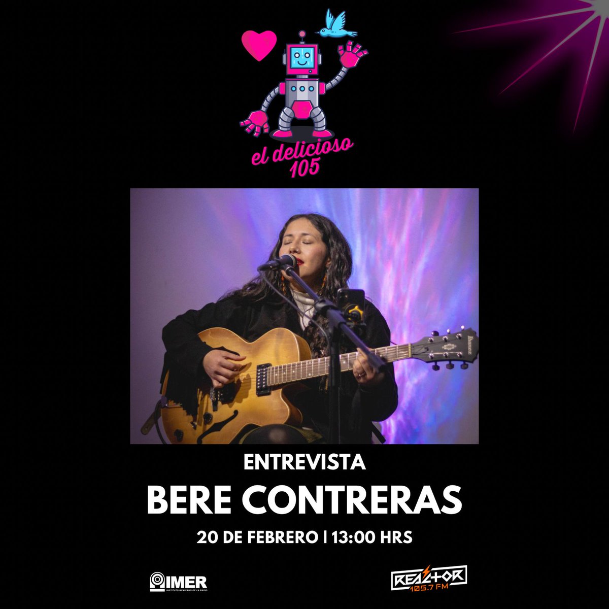 Reactor105's tweet photo. #LiberaLaReacción que se llena de música y plática de 13 a 14 horas junto a @bacanauta y nuestra invitada @BereContrerasS 

No se la pierdan todo lo que nos compartirá en #ElDelicioso105. Ya andamos en vivo 🎶❤️ https://t.co/rSfhFMvZzC