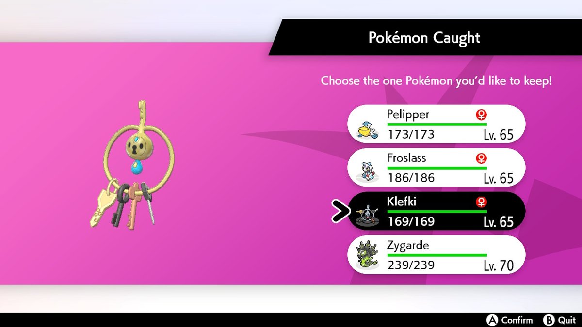 Shiny klefki from Dynamax Adventures