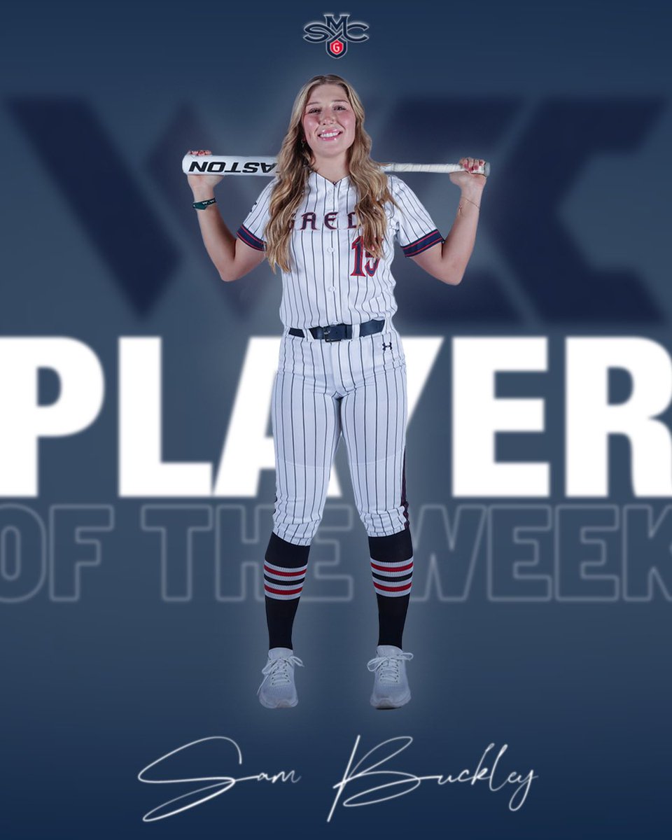 Let’s go Buckley 👏

Congratulations to Sam Buckley for winning <a href="/WCCsports/">West Coast Conference</a> Player of the Week! She picked up five hits over the weekend, four of which were extra base hits, including her first two collegiate home runs!

🔗 tinyurl.com/9px7bdk7

#GaelsRise