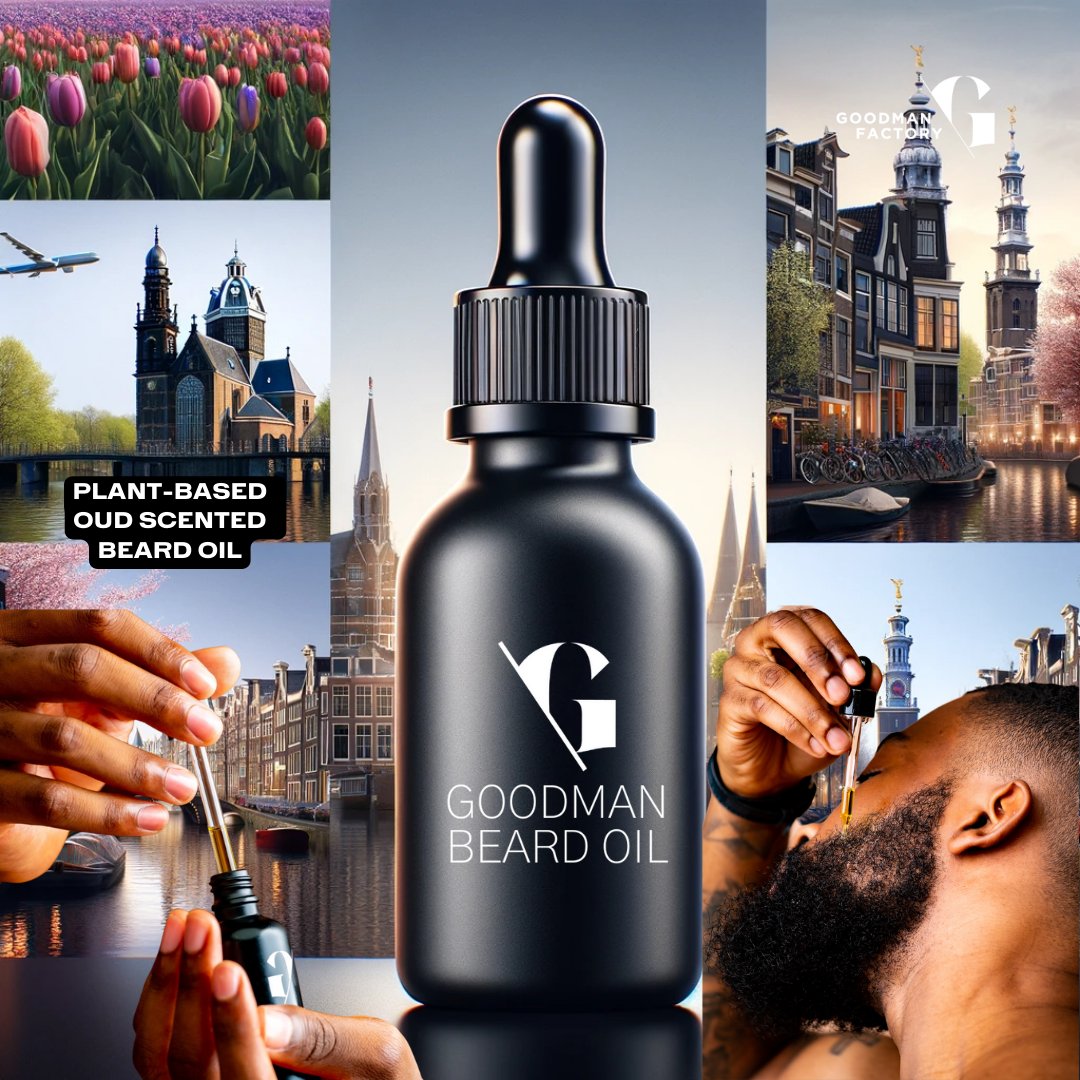 goodmanfactory's tweet photo. Don't settle for a dull, lifeless beard. Our oud-scented beard oil is formulated with all-natural, plant-based ingredients to nourish and moisturise your beard, leaving it looking and feeling its best. #GoodmanBeardOil https://t.co/JULPOLe0RZ