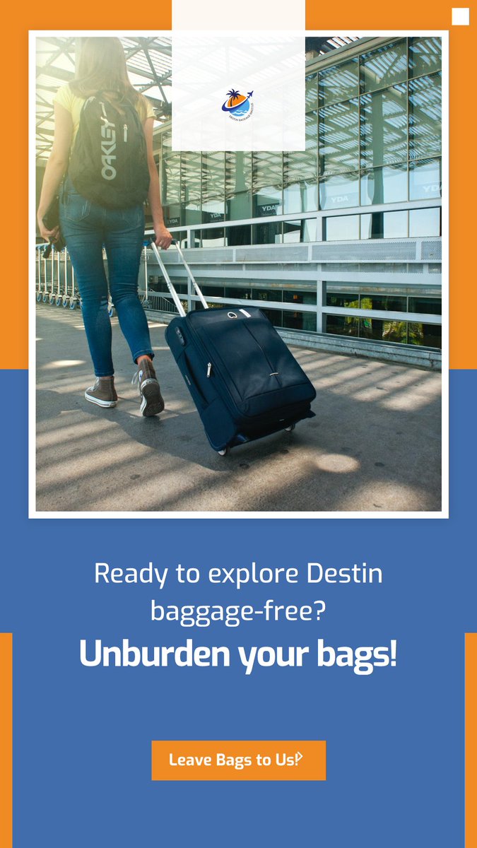 DestinLuggage's tweet image. Late check-in or early checkout in Destin? No worries! Let Destin Luggage Storage and Delivery handle your bags, so you can make the most of every moment. 
#DestinTravel #LateCheckIn #EarlyCheckout #LuggageSolution #luggage #storage #delivery #Florida #Destin